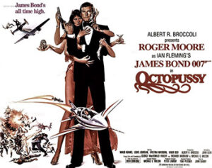 James Bond "Octopussy" movie poster illustration.